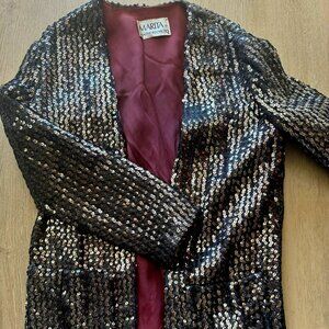 Vintage Marita by Anthony Muto Sequined Jacket Women’s XL - Glamorous & Chic